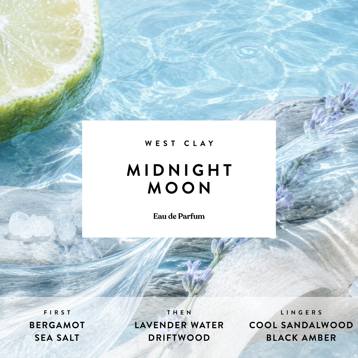 MIDNIGHT MOON Perfume with Sea Salt, Lavender + Sandalwood