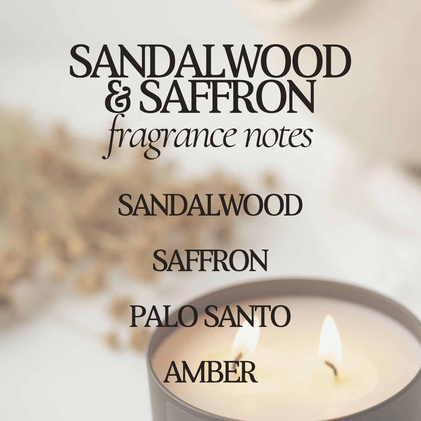 Sandalwood & Saffron 12 oz Soy Candle - Home Decor & Gifts