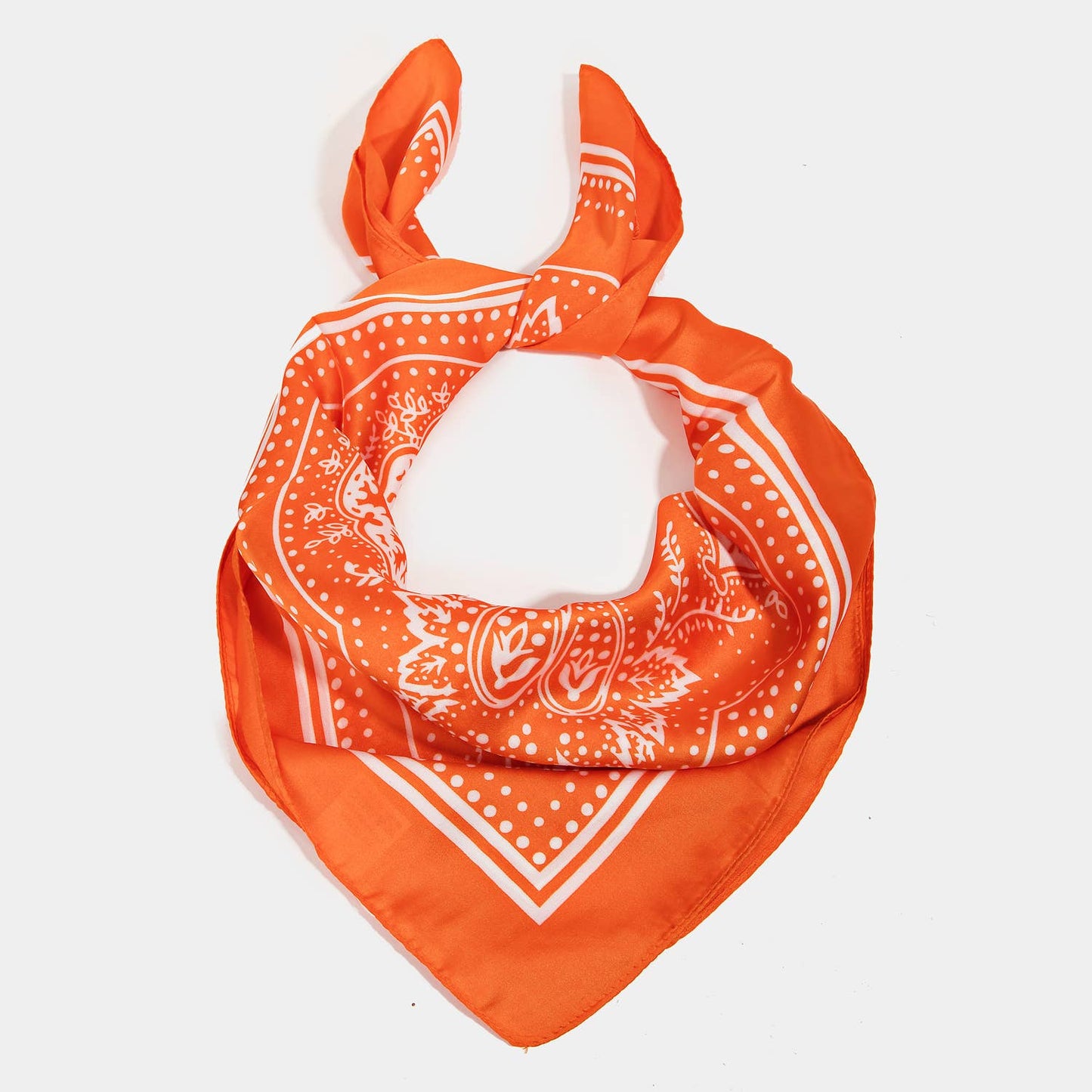 Light Paisley Design Square Bandana Scarf