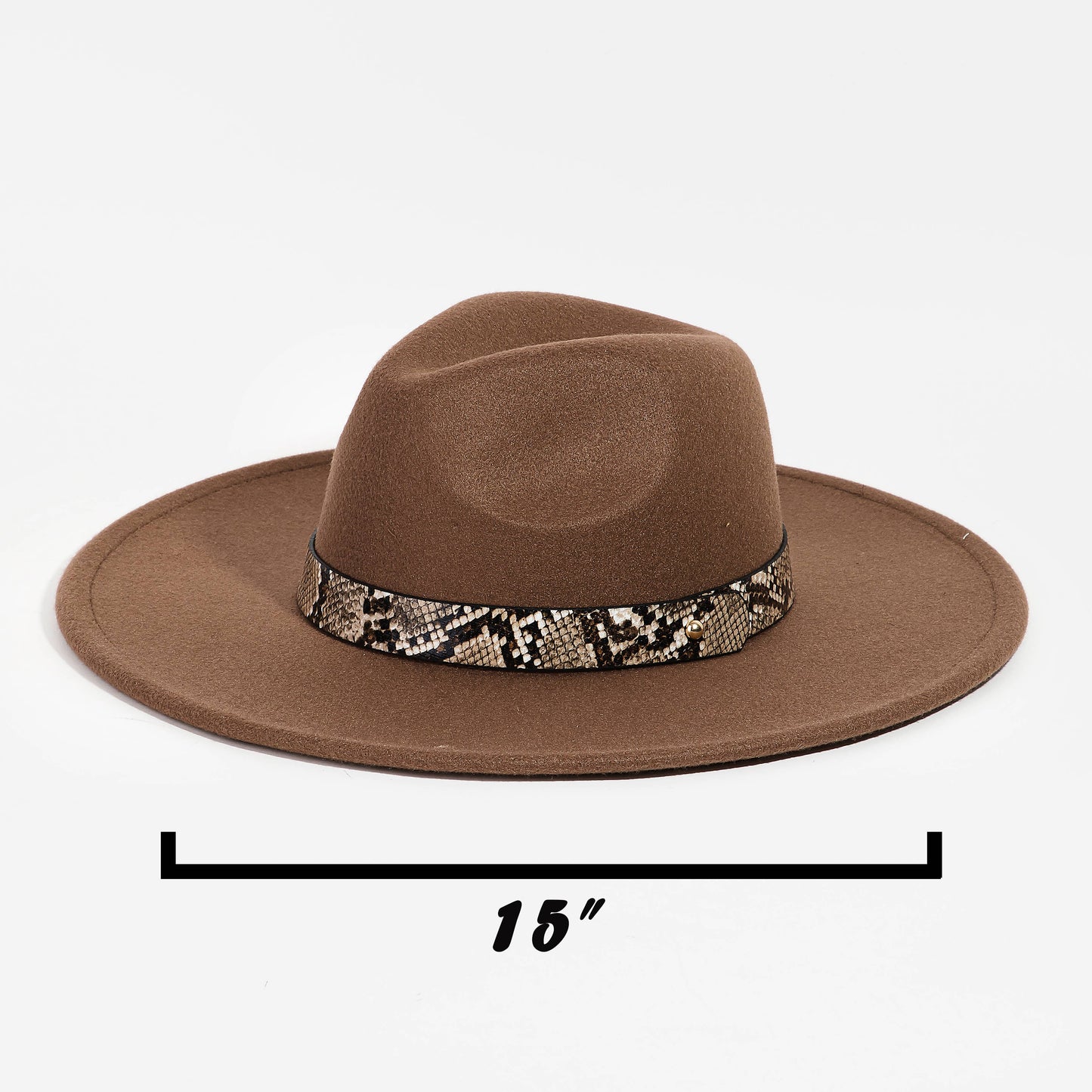 Animal Print Belt Fedora Hat