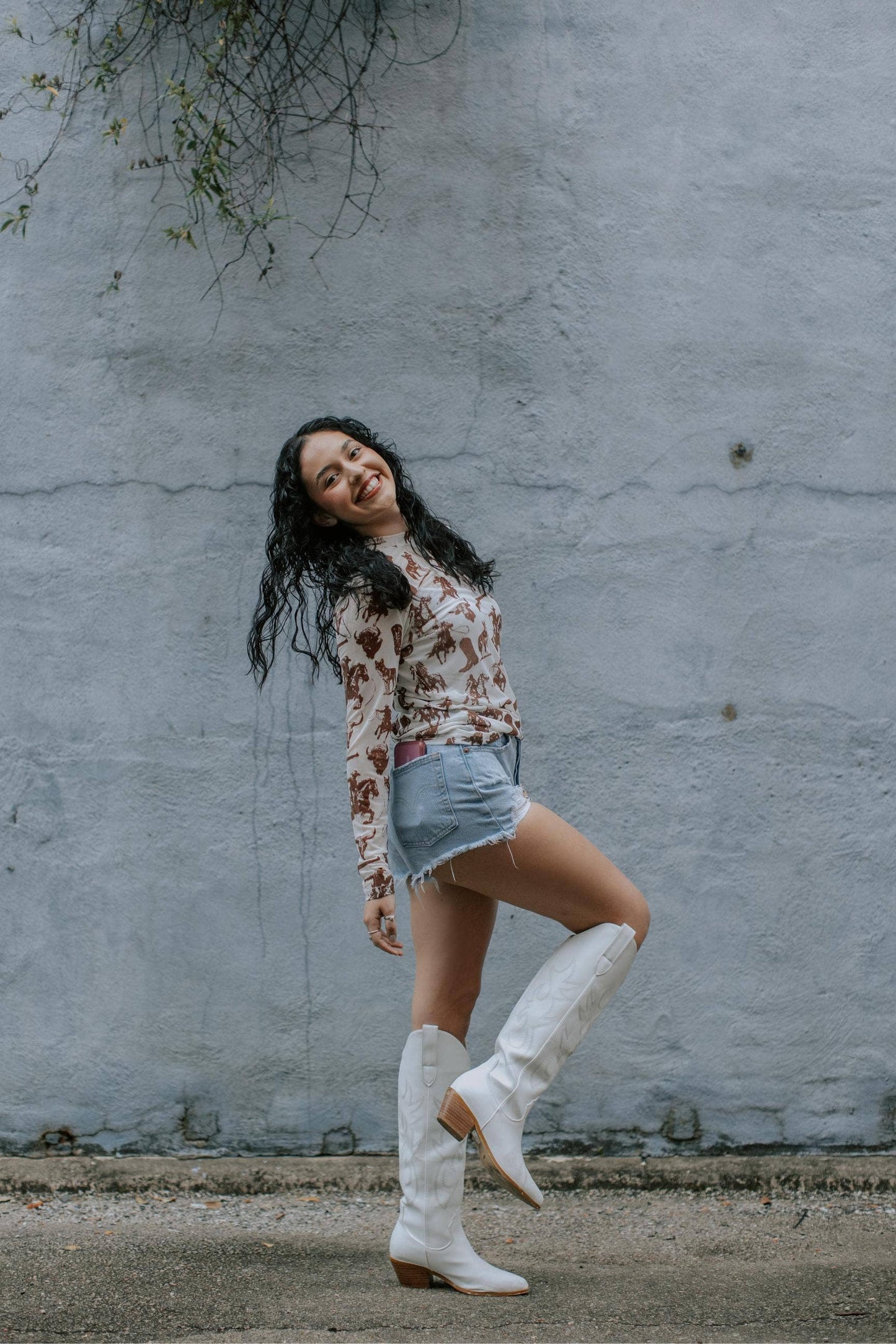 TZ104 Buffalo Dreams Mesh Top