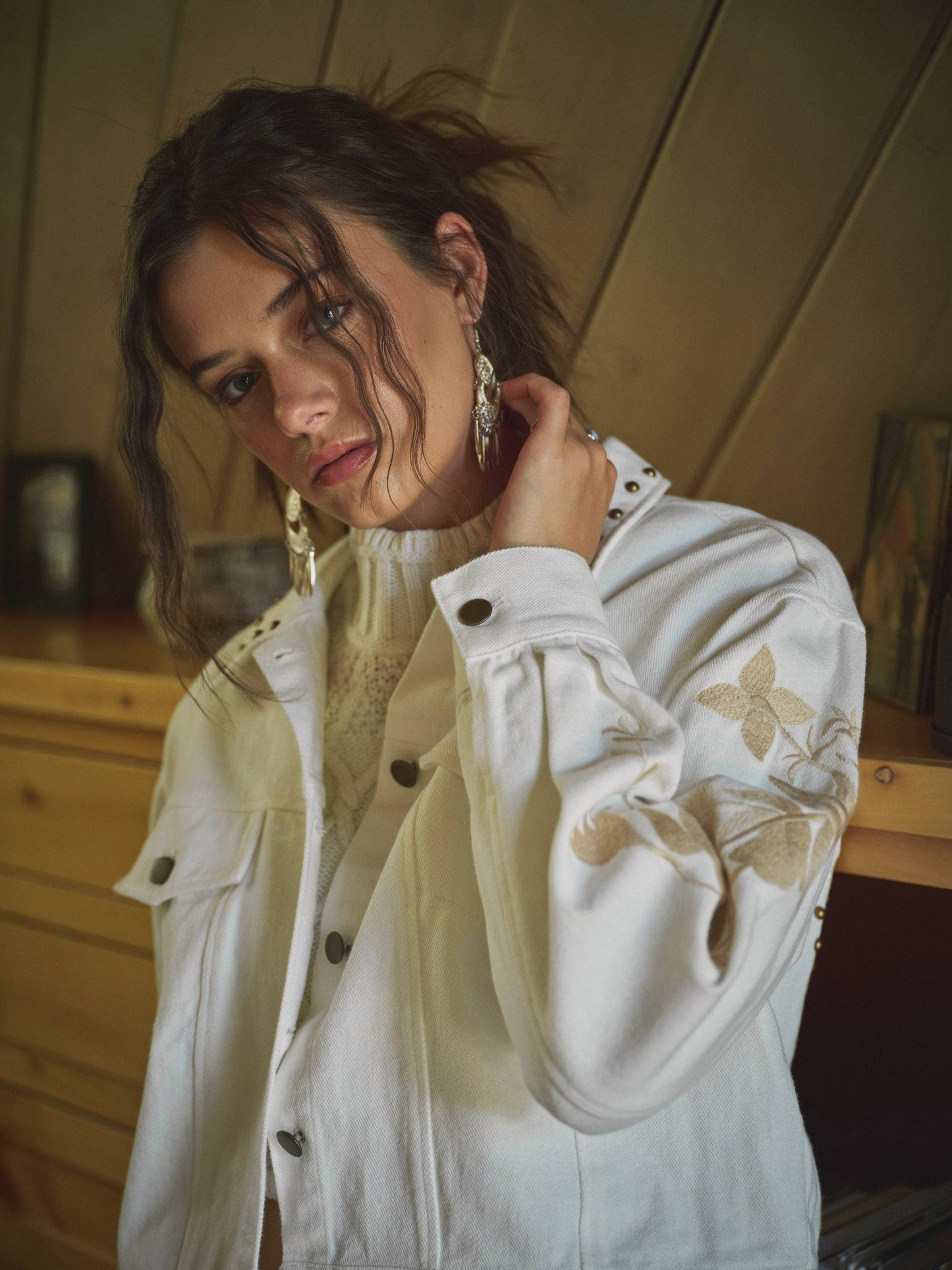 36284J - Yee Haw Howdy Western Denim Jacket