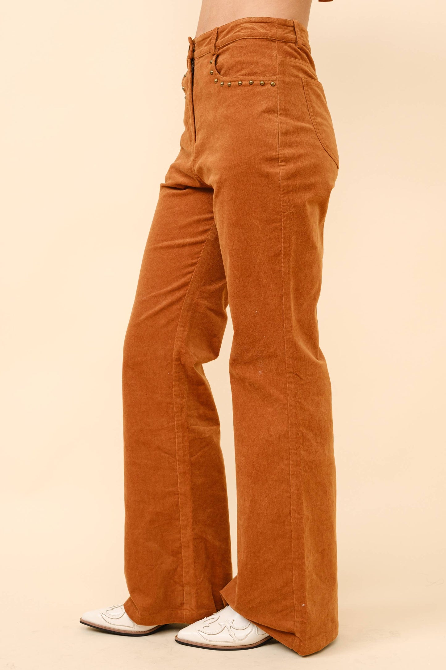35129P - Studded Pocket Corduroy Pants