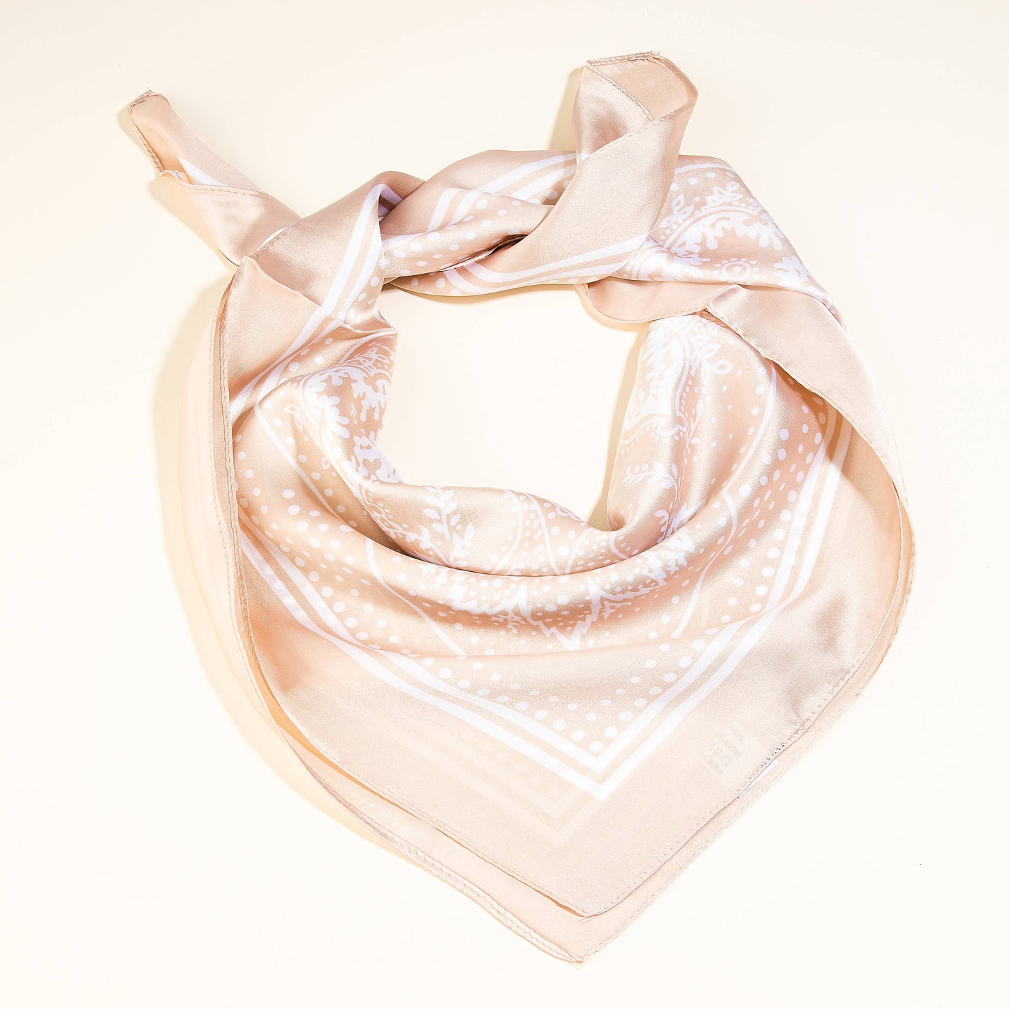 Light Paisley Design Square Bandana Scarf