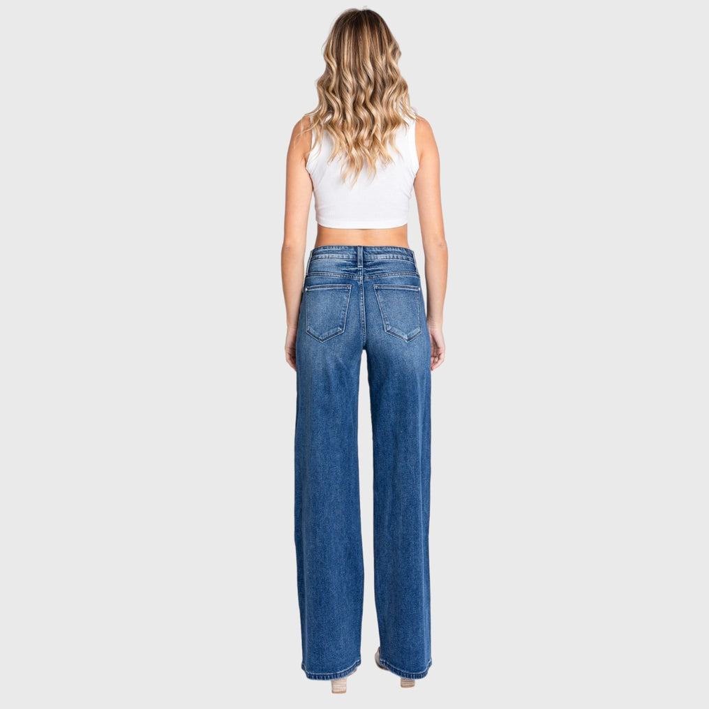 Petra 153 High Rise Comfort Stretch Wide Leg Jeans