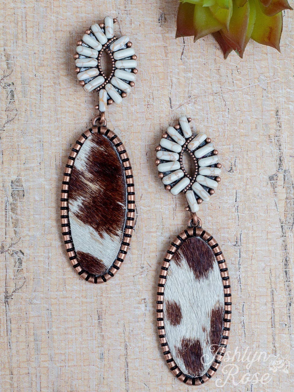 Forever After All Oval Dangly Earrings, Cream