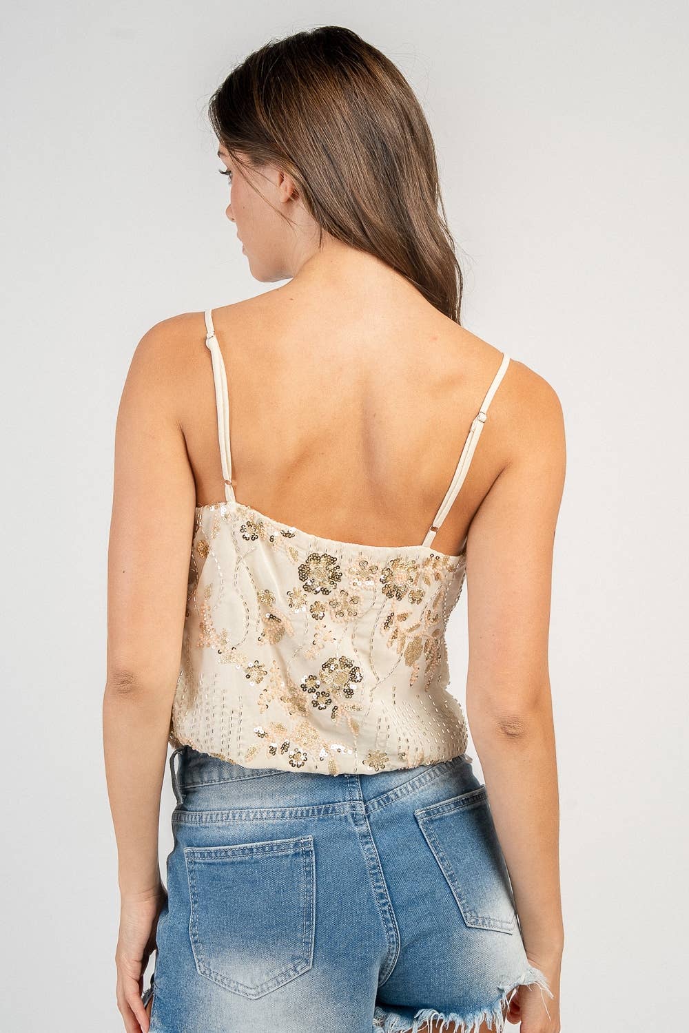 BT3438N TIE FRONT CAMI TOP