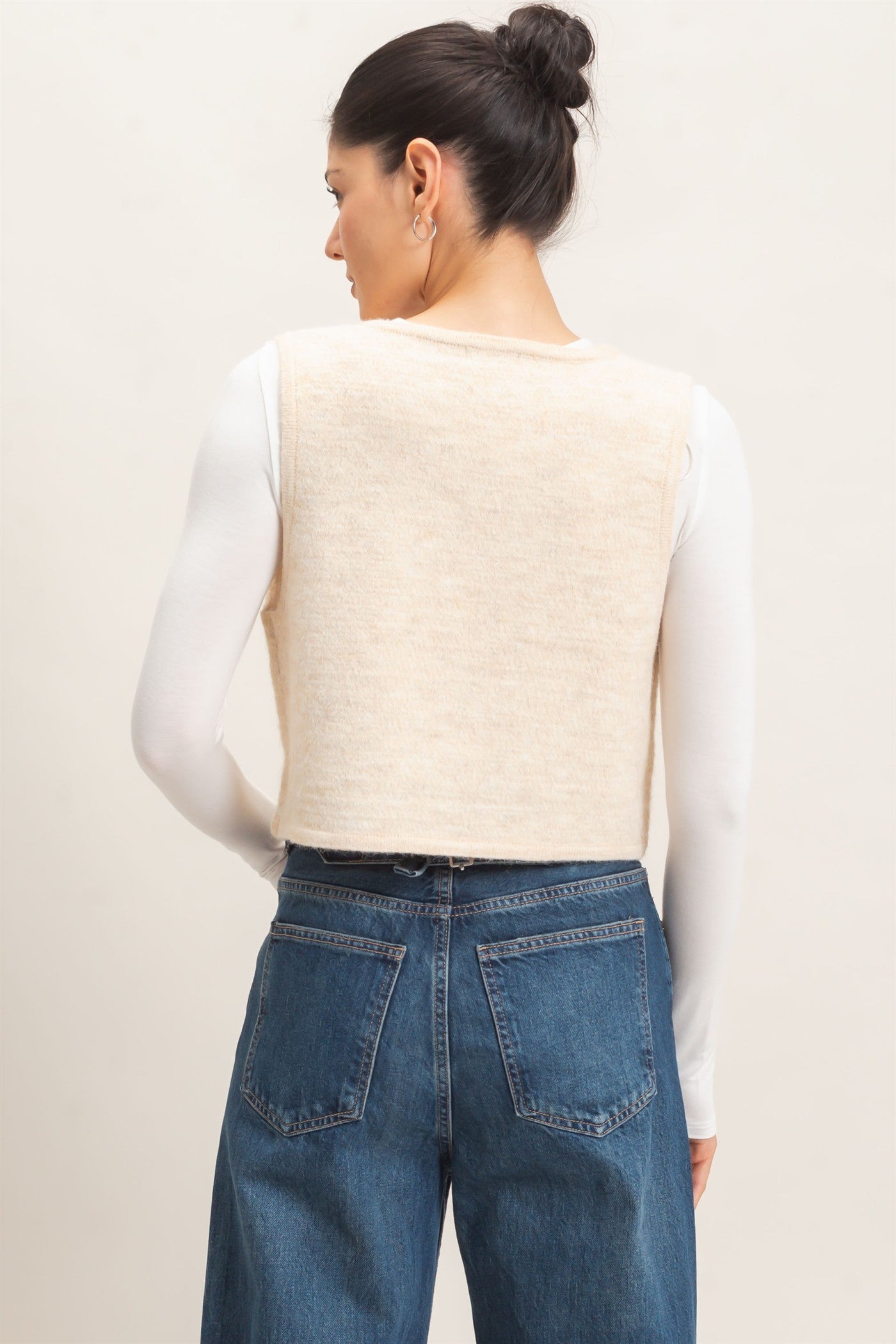 Sweater Vest With Front Ties