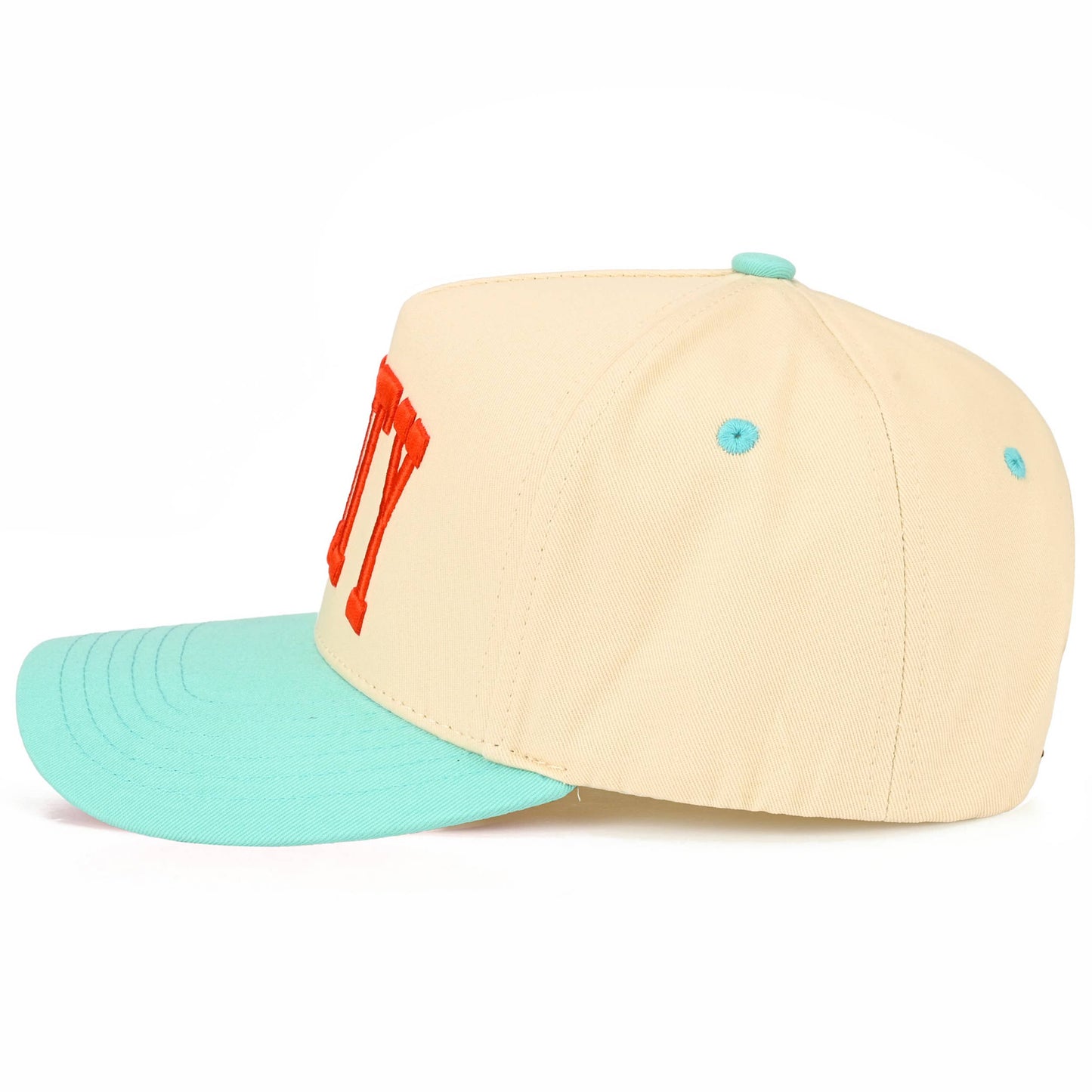 C.C SALTY Letter Embroidered on Two Tone Trucker Hat