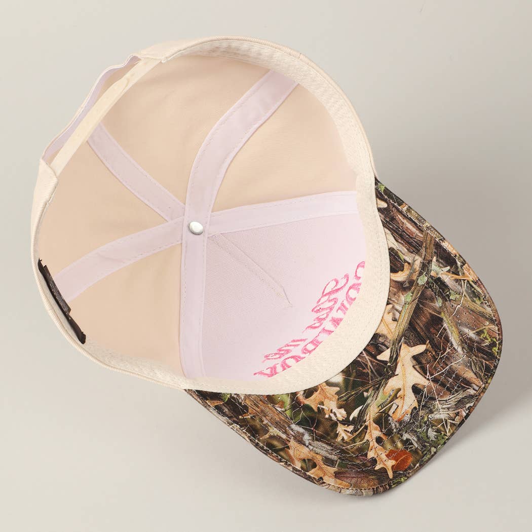 Kiss Me Cowboy Embroidery Two-Tone Cap