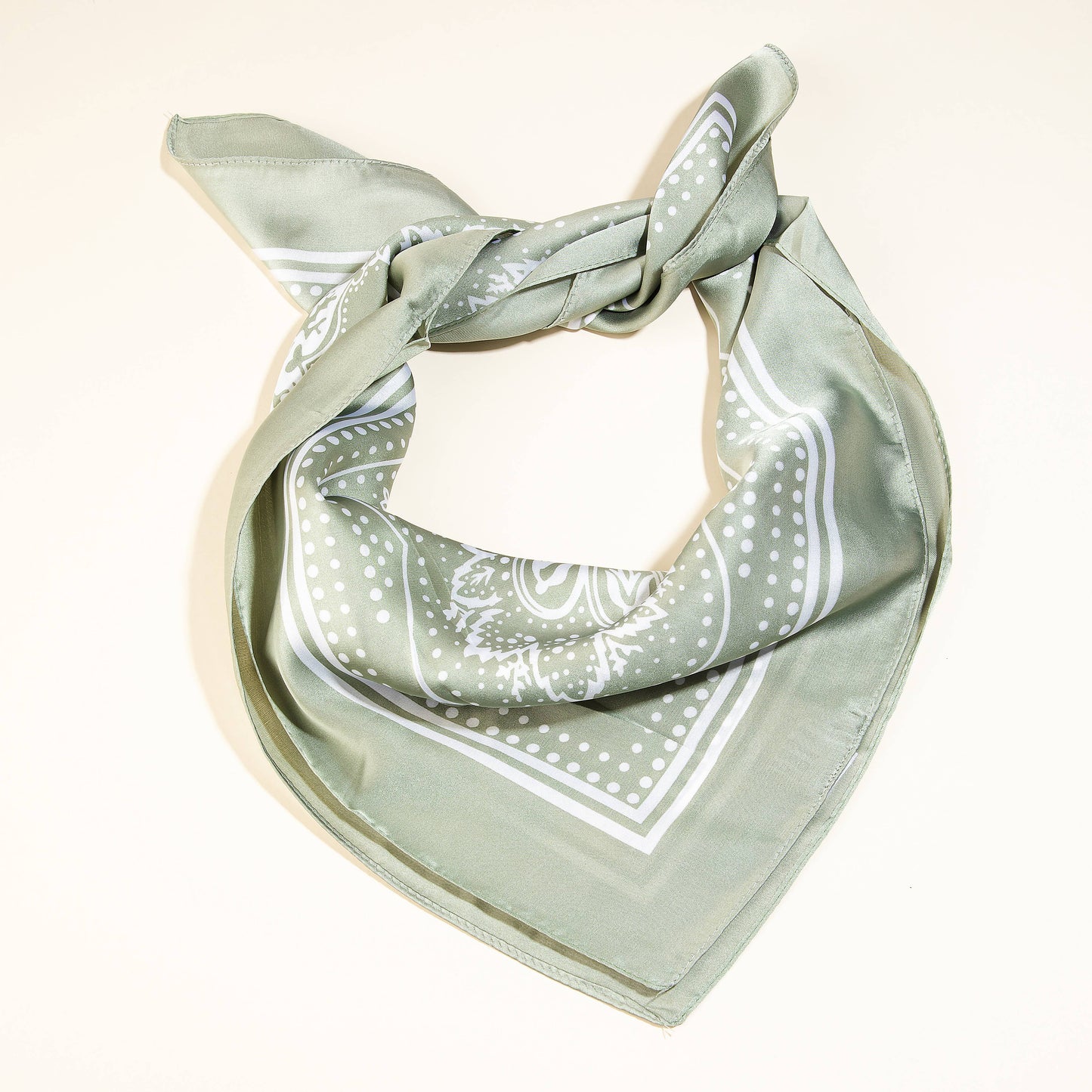 Light Paisley Design Square Bandana Scarf