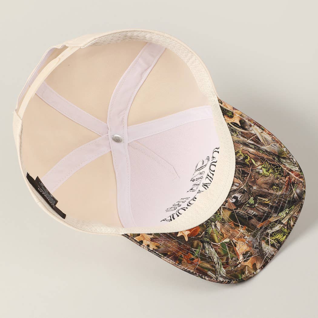 Kiss Me Cowboy Embroidery Two-Tone Cap
