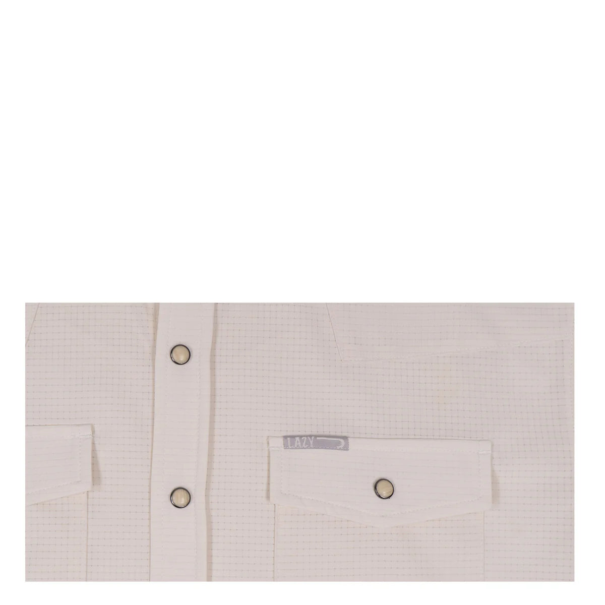 Lazy J Ranch Men's Airflow Pearl Snap Short Sleeve Shirt - Off White