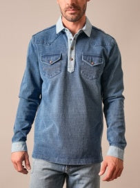 RUGGER Mens Half Button Up