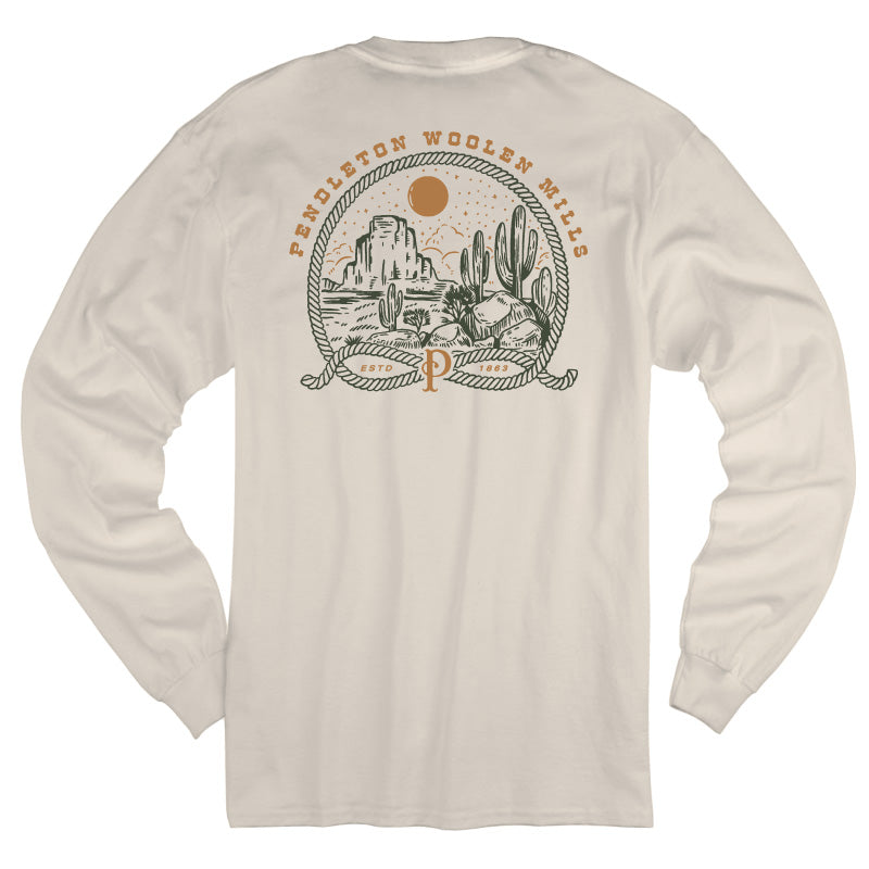 WESTERN OASIS GRAPHIC LS/ bone/black