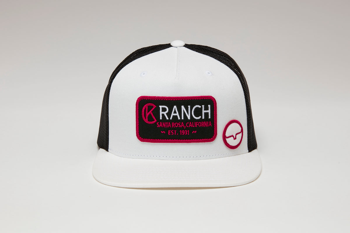 CK31 TRUCKER-HAT-WHITE-BLACK