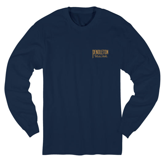 ORIGINAL WESTERN GRAPHIC LS/ navy blazer/gold