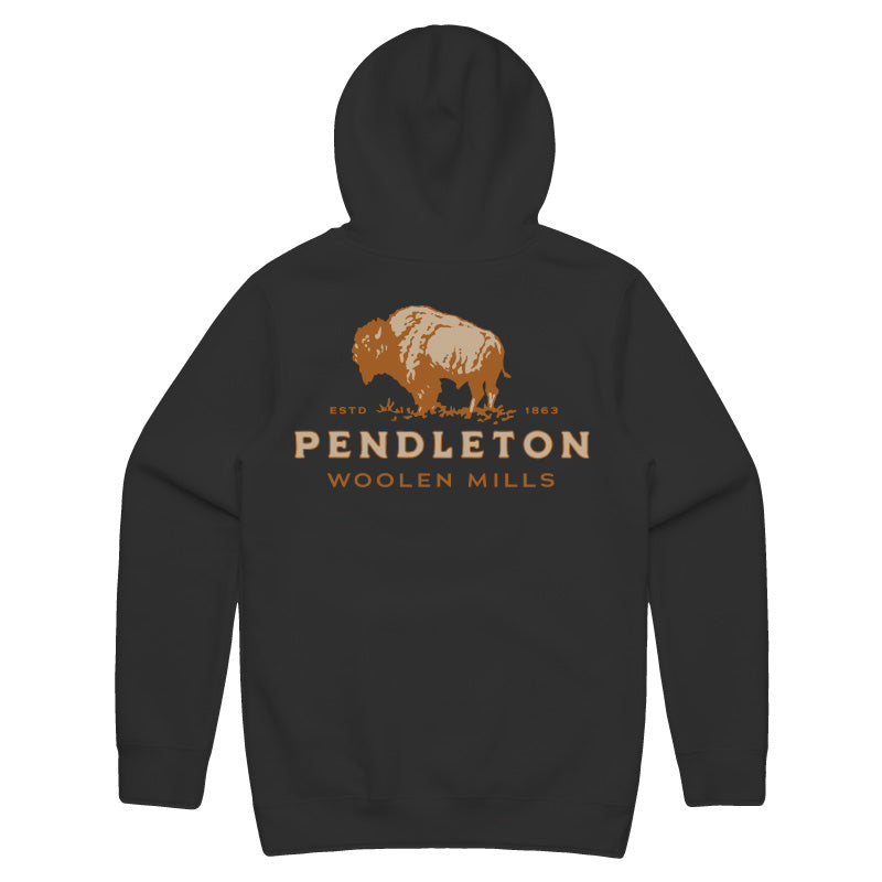 VINTAGE BISON GRAPHIC HOODY/ VINTAGE BLACK/TAN