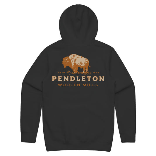 VINTAGE BISON GRAPHIC HOODY/ VINTAGE BLACK/TAN