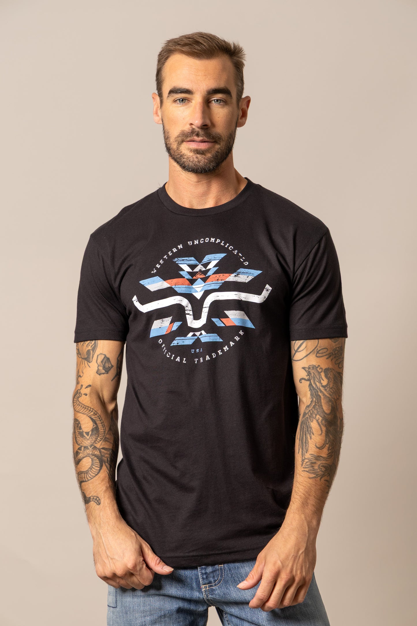 CIRCULAR SERAPE-BLACK